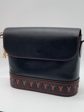 YSL Yves Saint Laurent Y Cutout Shoulder Handbag